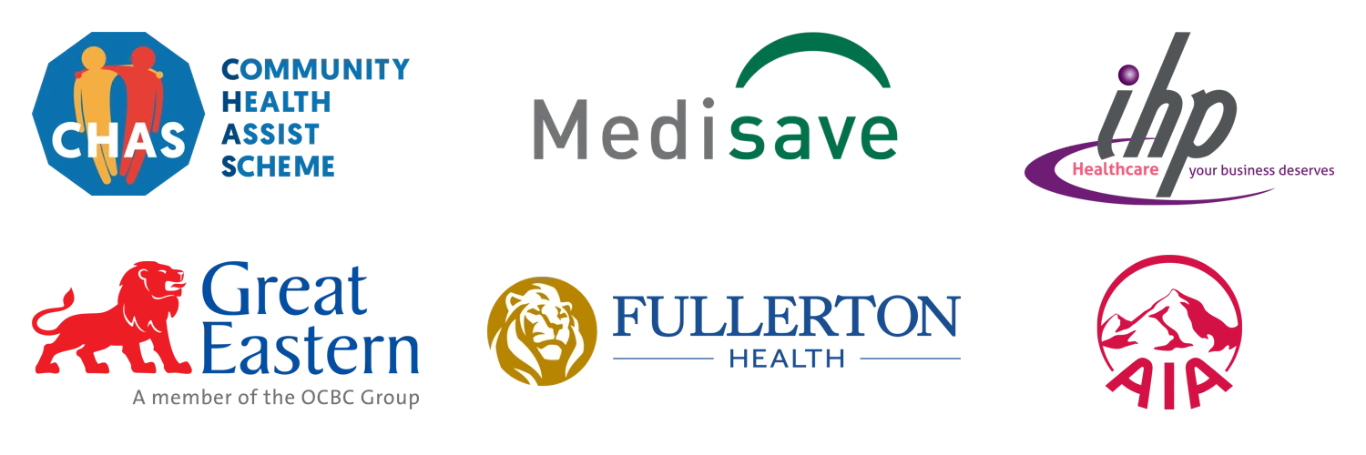 Some schemes/insurances we accept include CHAS, MediSave and Fullerton Health.