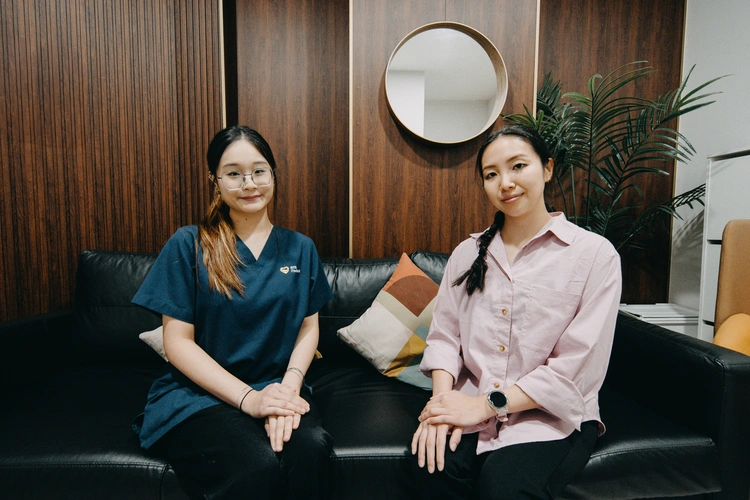 ATA Medical (Jurong) Clinic staff members seated in the reception area.