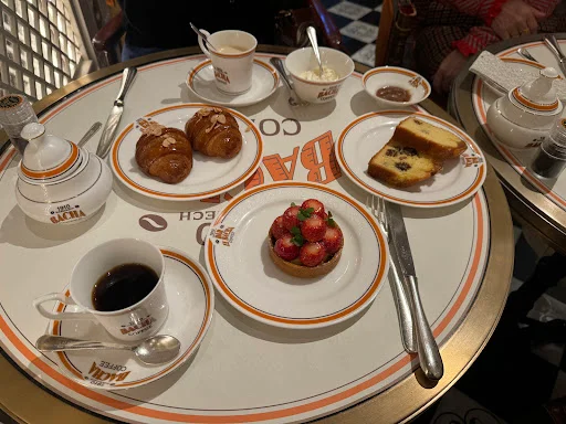 Elegant coffee and dessert at Bacha Coffee ION Orchard, featuring single origin brew and pastries.