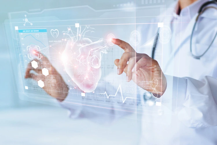 Doctor analyzing the heart of patient from the ECG Test results.