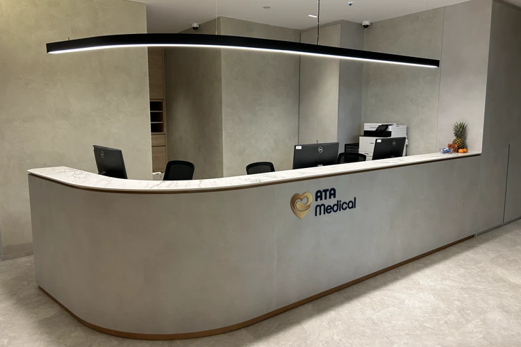 Reception area of ATA Medical (Orchard) at Orchard Boulevard.