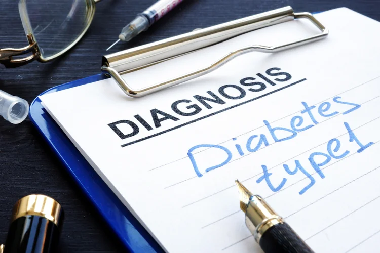 Type 1 diabetes diagnosis form highlighting semaglutide contraindications for certain conditions.