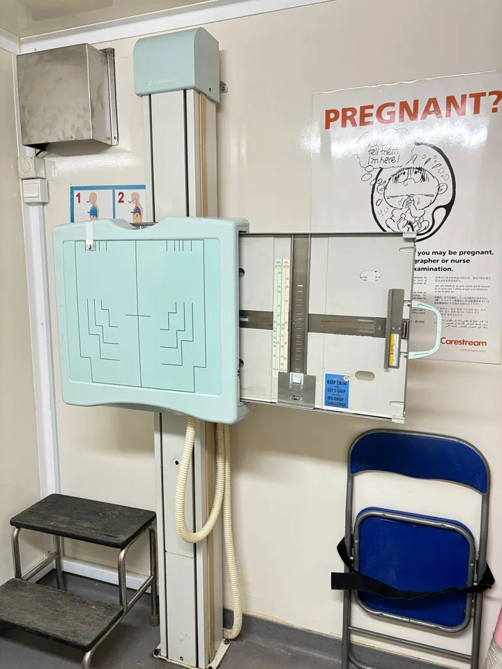 X-Ray equipment for X-Ray screening inside the mobile X-Ray truck.