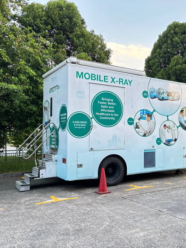 Mobile X-Ray truck for convenient screening for our corporate clients.